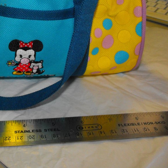 Barrel Duffle Bag Tote Mini Minnie Mouse Polka Dot - Picture 2 of 6